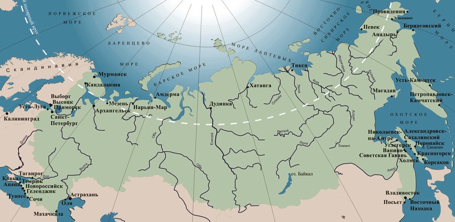Карта Морей России Фото